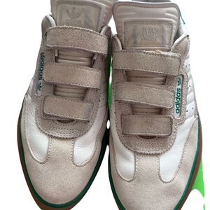 Adidas IVY PARK White and Cream Sneakers with Green Accents